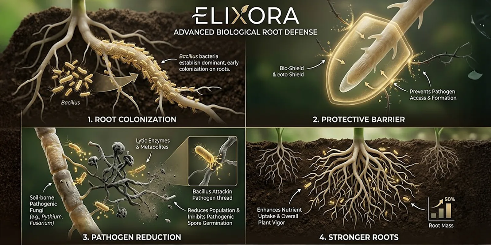 Elixora mode of action